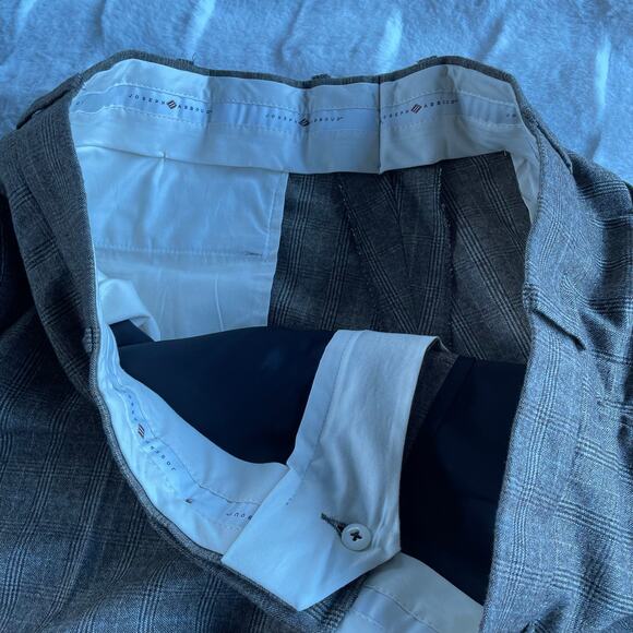 🔥Vintage Y2K Union Made USA 100% Wool Glen Plaid Suit Blazer 46S & Pants 37 - Picture 13 of 15